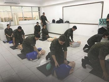 HFAB capacita os aspirantes médicos da FAB, Marinha e Exército com apoio do UNICEPLAC